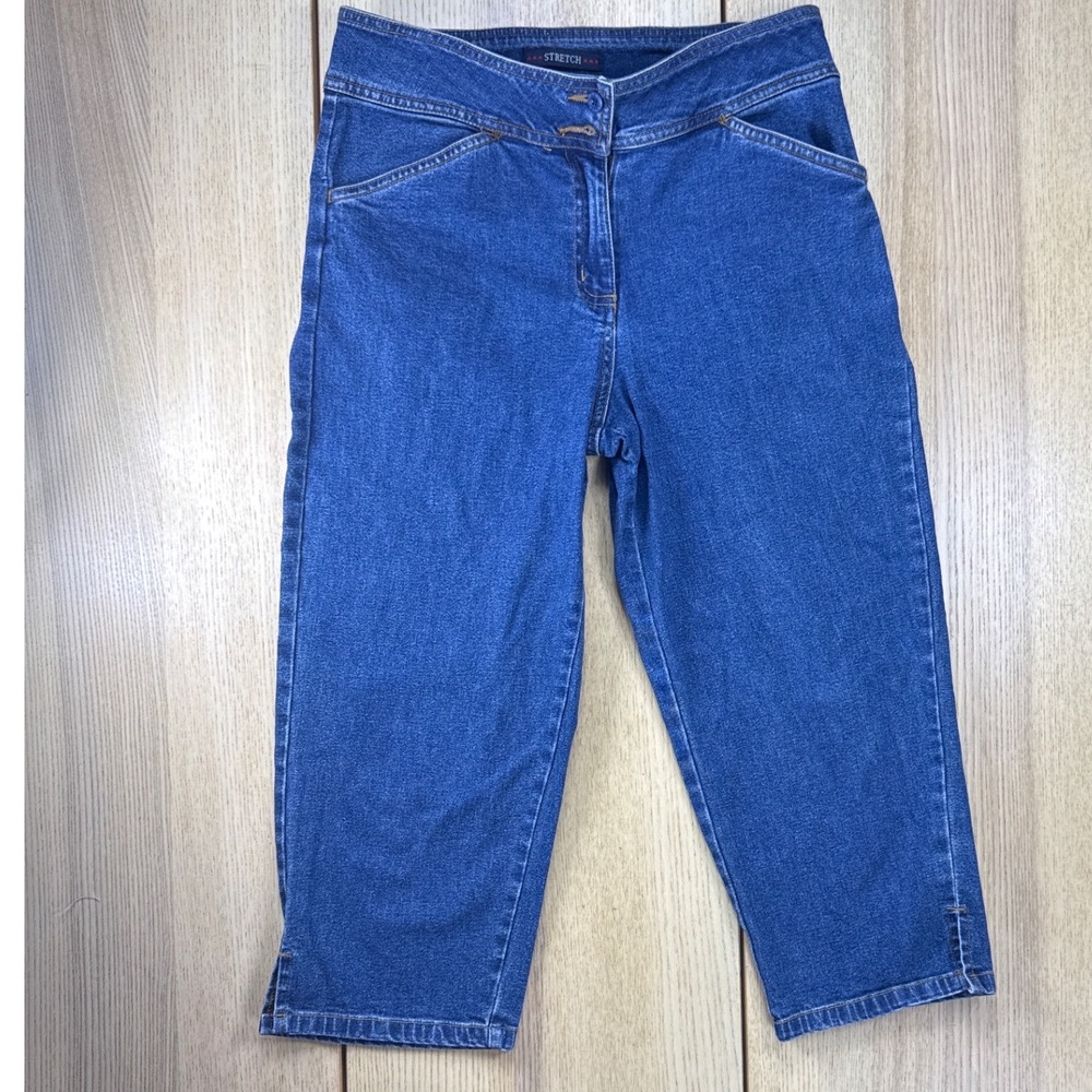 Y2K Bill Blass Jeans Womens 4P Blue Stretch‎ Capri  Denim  Medium Wash
